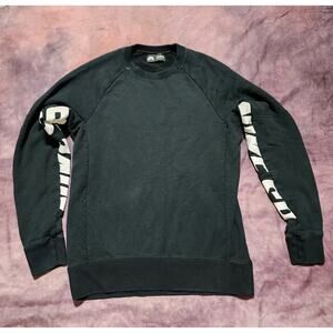 Nike SB Black Men's Fleece Crewneck Logo Sweatshirt 693218-010 I184 S MED VTG